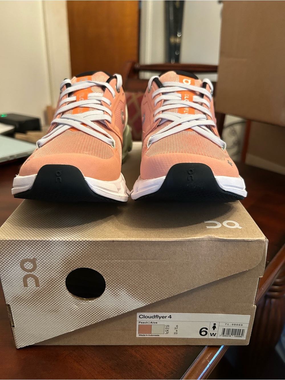 Women’s On Running Peach Aloe Women's Athletic Running Shoes